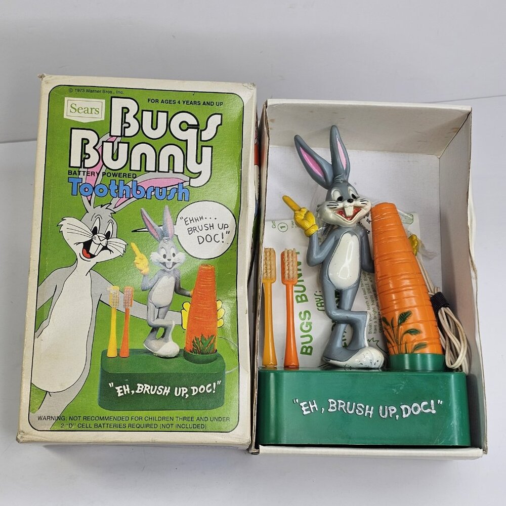 1973 Bugs Bunny Electric Power Toothbrush Janex Warner Bros Sears READ
